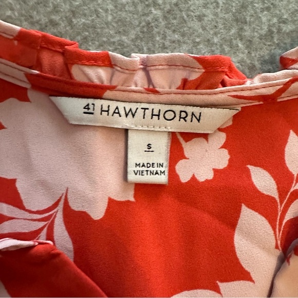 41 Hawthorn Tiffiny Tulip Sleeve Blouse red size S - Picture 4 of 6